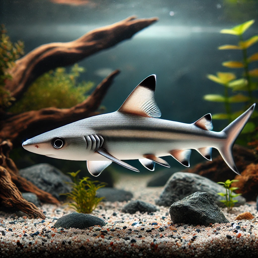 Balantiocheilus melanopterus Strieborná žralok