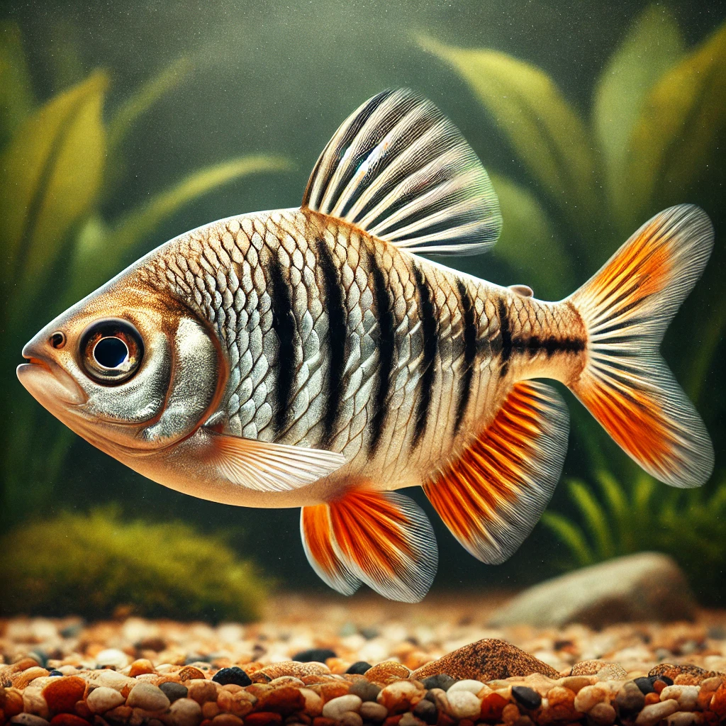 Barbus pentazona johorensis Päť -pásmový brada