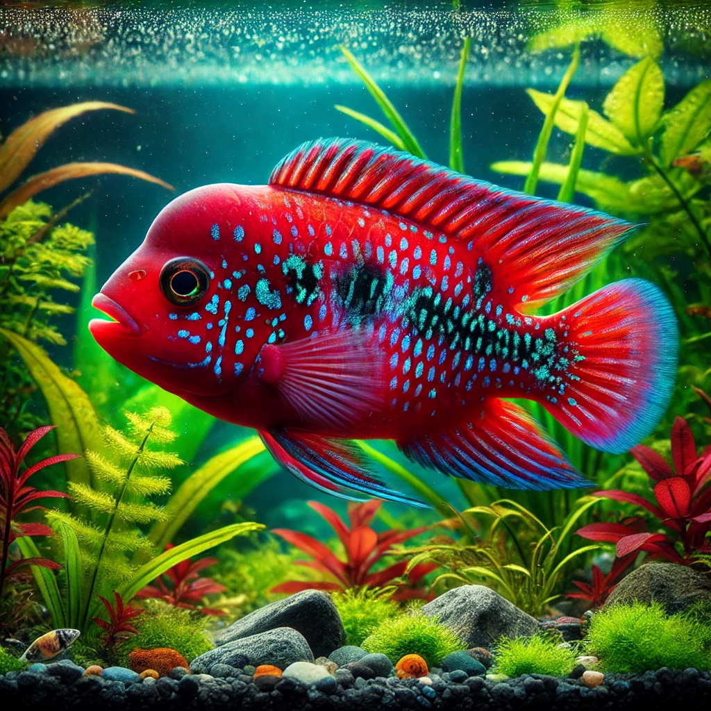 Hemichromis bimaculatus Cichlidový klenot