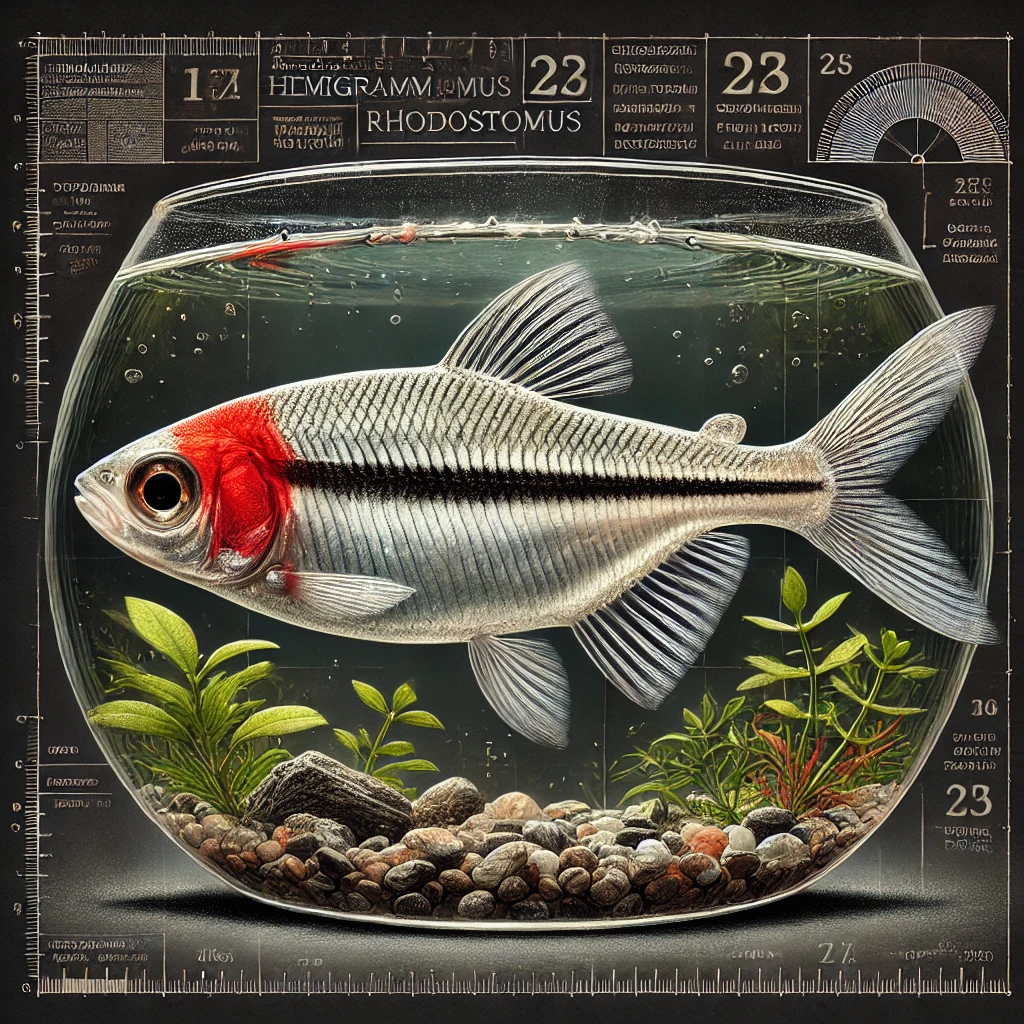 Hemigrammus rhodostomus červený Nos