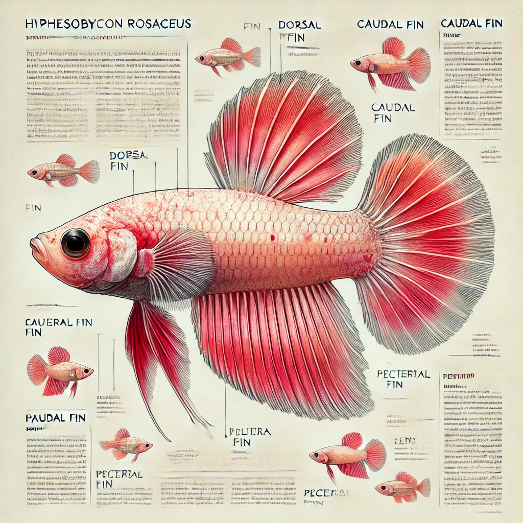Hyphessobrycon rosaceus Ružová tetra