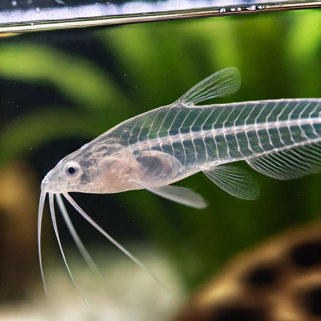 Kryptopterus bicirrhis Sklenený sumec
