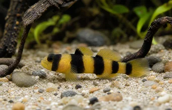 Brachygobius xanthozona (Bourdonová ryba)
