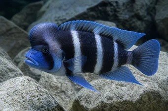 Cyphotilapia frontosa blue zaire moba (Frontosa modrá Zaire Moba)