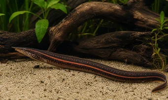 Mastacembelus erythrotaenia Oheň Pointe Anguille
