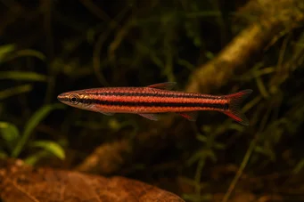 Nannostomus mortenthaleri (Koralová červená ceruzka)