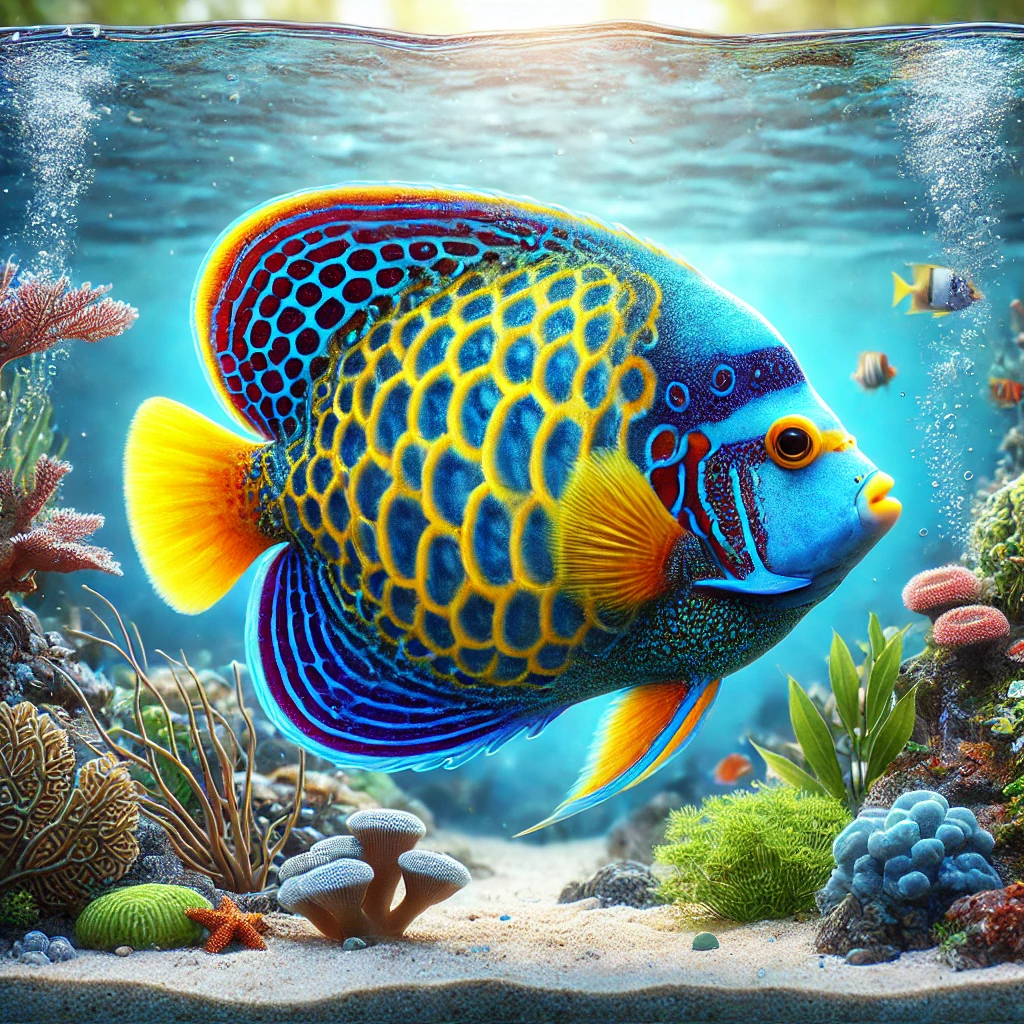 Pomacanthus semicirculat... Polkruh