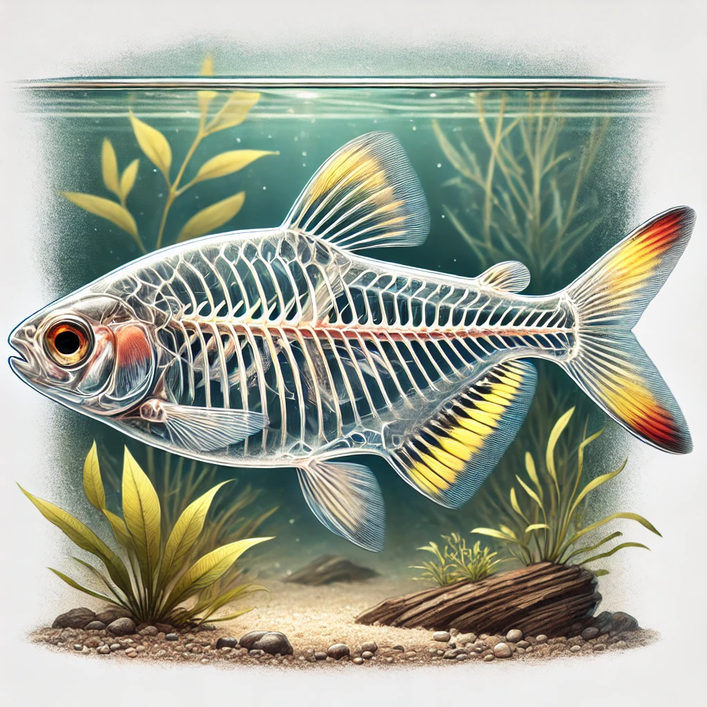 Pristella maxillaris Zlatý