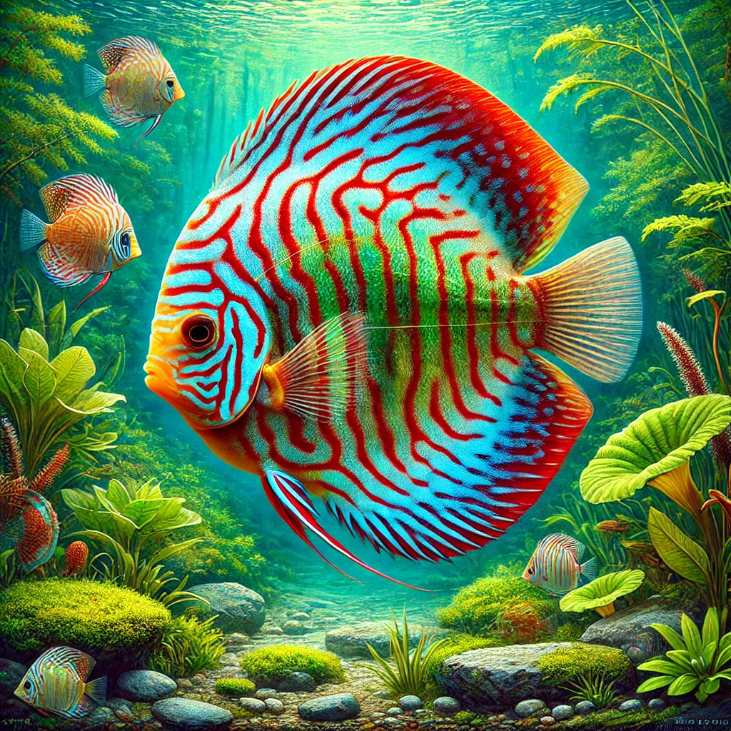 Symphysodon aequifasciatus haraldi (Modrý disk)